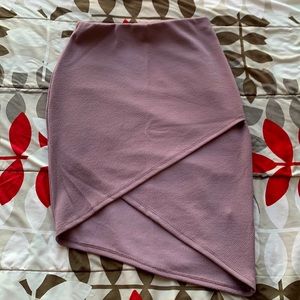 Mauve Asymmetrical Skirt | Charlotte Russe